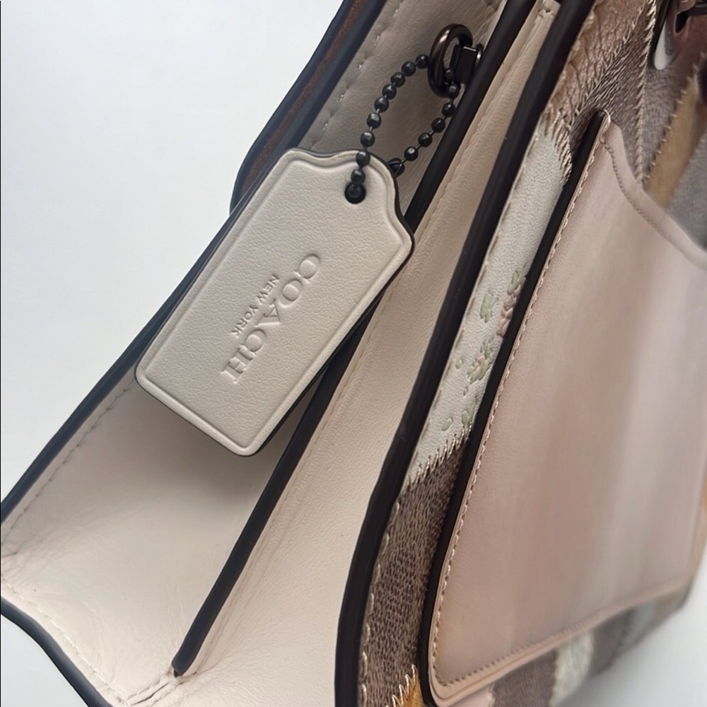 Coach Patchwork Parker Shoulder Bag - Tan and Cream - Picture 8 of 15